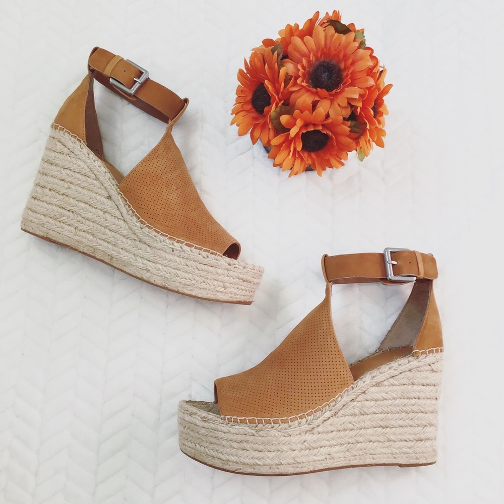 Marc Fisher LTD Annie Perforated Espadrille Wedge